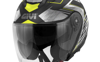 Casco Jet Givi X25 Trace Titanium Yellow helmet casque