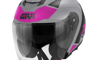 Casco Jet Givi X25 Target Titanium Fucsia helmet casque