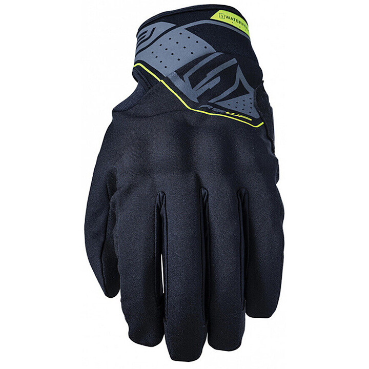 Guanti Moto Five RS WP Black Yellow Fluo Waterproof uomo Gloves