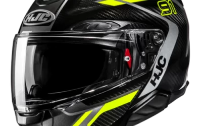 Casco modulare Hjc Rpha 91 CARBON LAGOS YELLOW MC3H helmet