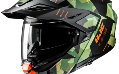 Casco modulare Adventure HJC I80 ROKI MC47SF GREEN casque