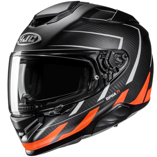 Casco integrale Hjc Rpha-71 CARBON CANO MC6HSF ORANGE helmet casque