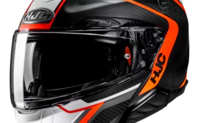 Casco modulare Hjc Rpha 91 CARBON LAGOS ORANGE MC6HSF helmet
