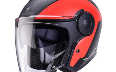 Casco Caberg Soho MILANO BLACK MATT RED HELMET