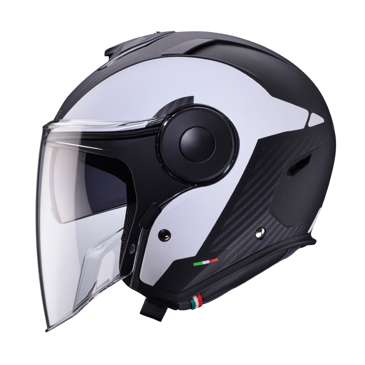 Casco Caberg Soho MILANO BLACK MATT WHITE HELMET
