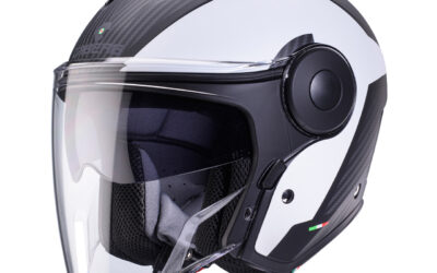 Casco Caberg Soho MILANO BLACK MATT WHITE HELMET