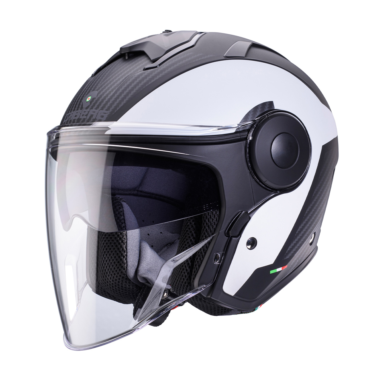Casco Caberg Soho MILANO BLACK MATT WHITE HELMET