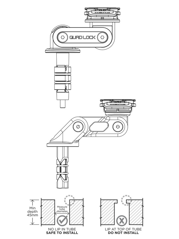 Staffa di montaggio del piantone dello sterzo QUAD LOCK