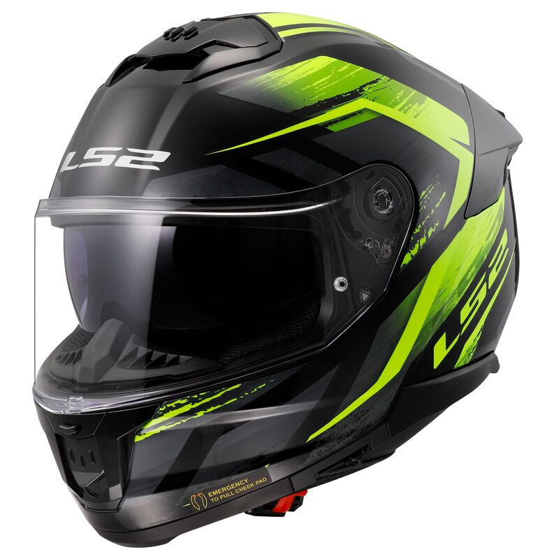 Casco Integrale LS2 FF808 STREAM 2 Fury Black Fluo Yellow helmet