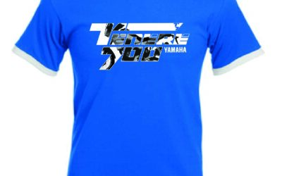 T-shirt blu personalizzata Yamaha Tenere 700