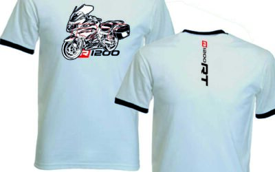 T-shirt bianca personalizzata BMW RT 1200