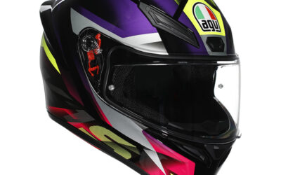Casco integrale Agv K1 S FASTLAP BLACK PURPLE PINK helmet