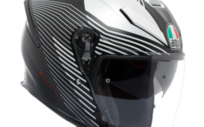 Casco Jet Casco Agv K5 Jet Evo Control nero opaco bianco