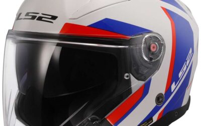 Casco JET LS2 OF603 Infinity 2 Focus White Blue Red
