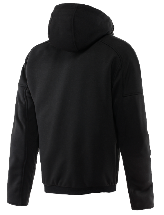 Felpa tecnica Dainese BOVISA SAFETY HOODIE FULL ZIP BLACK WHITE