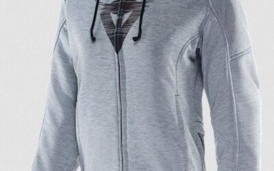 Felpa tecnica donna Dainese DAEMON-X SAFETY HOODIE FULL ZIP MELANGE LADY