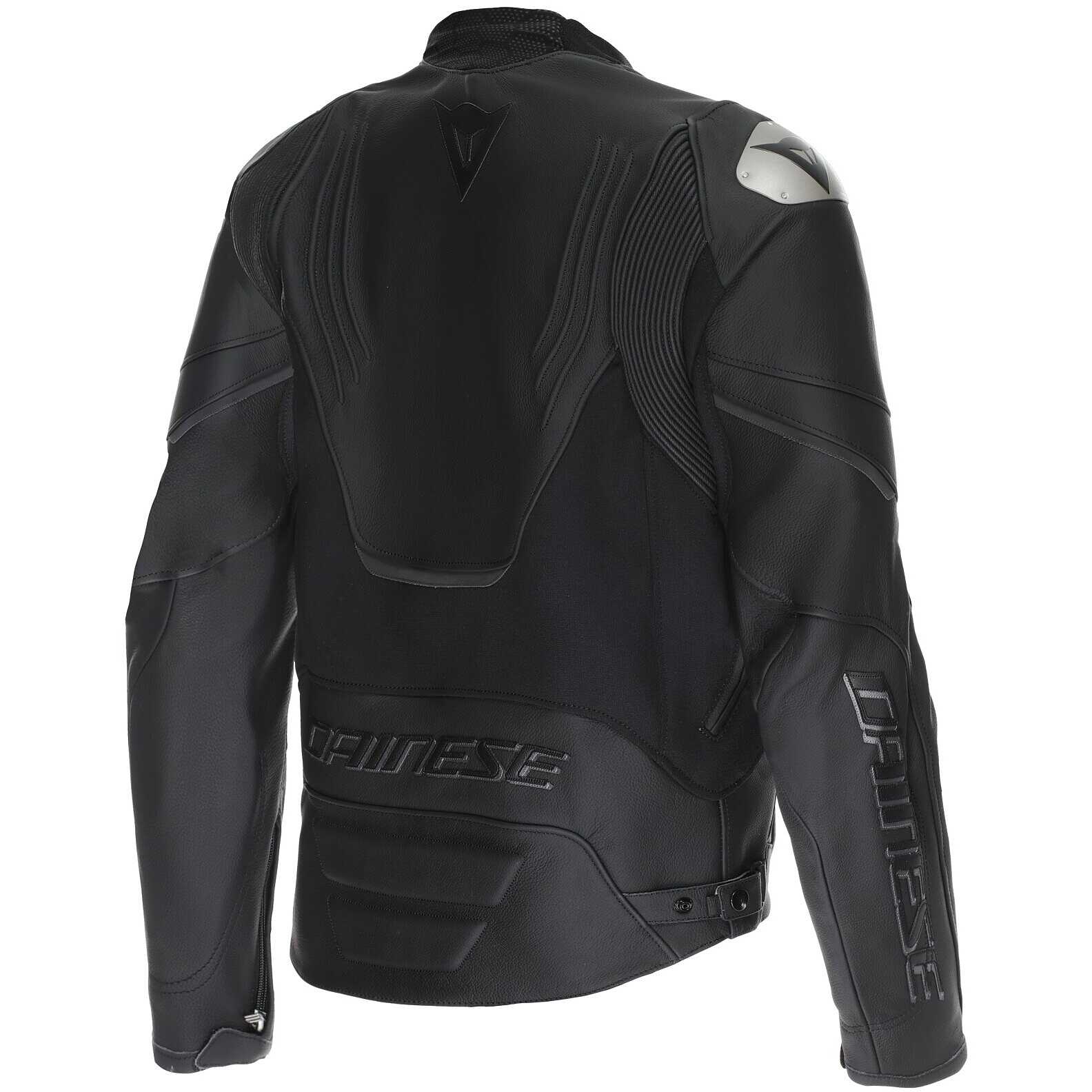 giacca pelle moto dainese racing 5 black antracite leather jacket