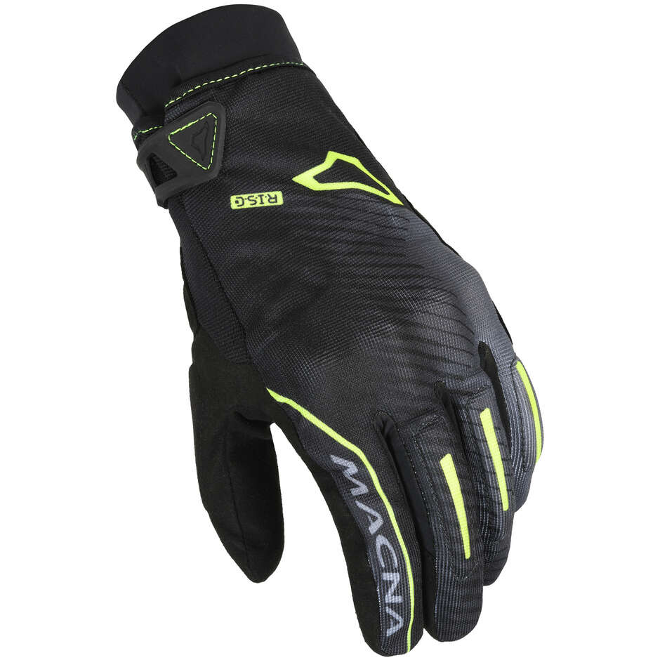 Guanti Moto Macna Crew RTX Black Fluo Yellow gloves