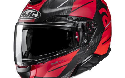 Casco modulare Hjc Rpha-91 BLAT Black Red MC1SF helmet