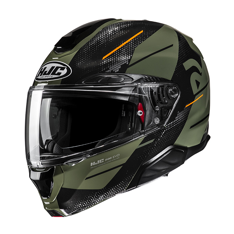 Casco modulare Hjc Rpha-91 BLAT Green MC7 helmet