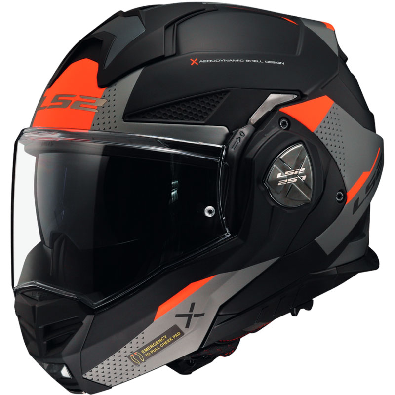 Casco modulare LS2 FF901 ADVANT-X OBLIVION Black Titanium FLIP-BACK helmet