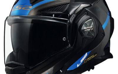 Casco modulare LS2 FF901 ADVANT-X Spectrum Titanium Blu FLIP-BACK helmet