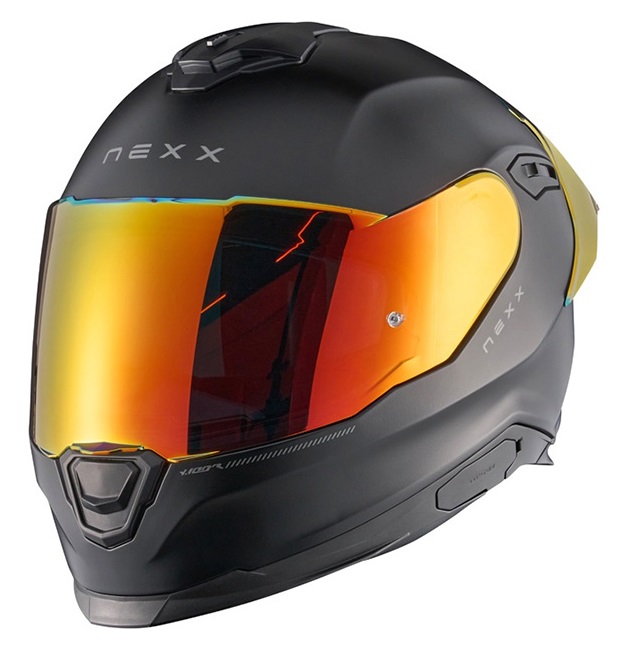 Casco integrale NEXX Y.100R SUBSONIC NERO OPACO ROSSO BLACK MAT RED helmet casque