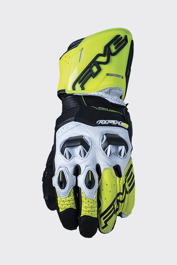 Guanti Moto Five RFX 2 Yellow Fluo Racing Gloves uomo