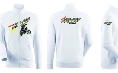 Felpa con zip bianca personalizzata Voge Valico Rally 300 Sweatshirt
