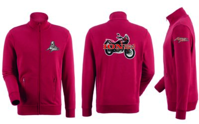 Felpa rossa con zip personalizzata Honda Africa Twin Hoodie Sweatshirt