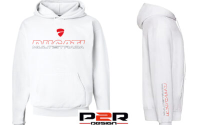 Felpa bianca personalizzata Ducati Multistrada Hoodie Sweatshirt