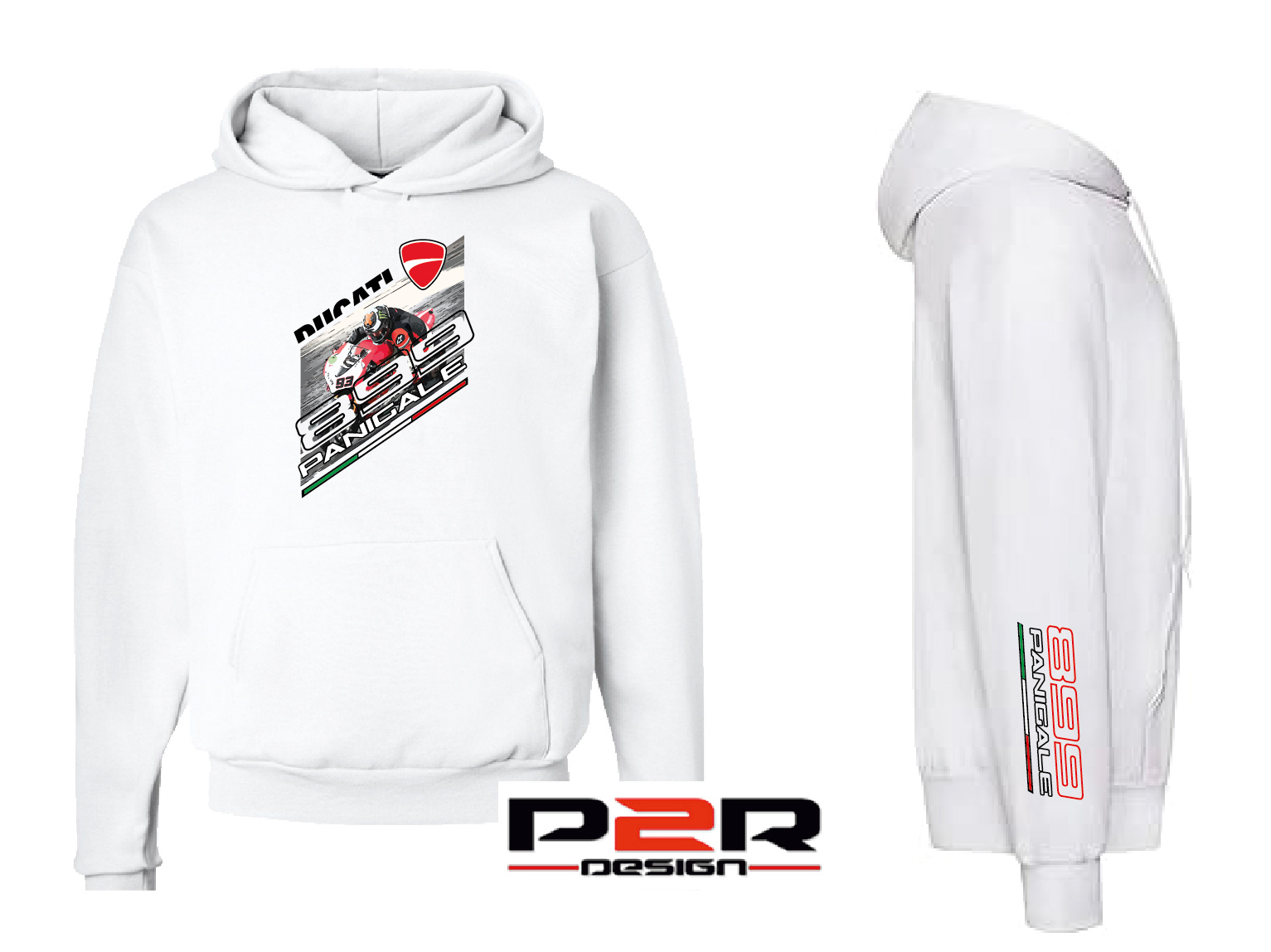 Felpa hoodie bianca Ducati Panigale 899