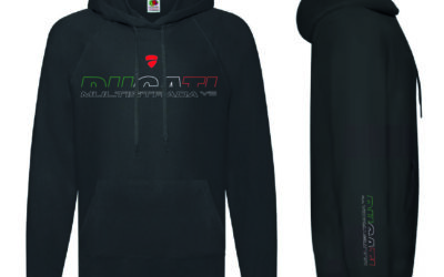 Felpa con zip nera personalizzata Ducati Sweatshirt