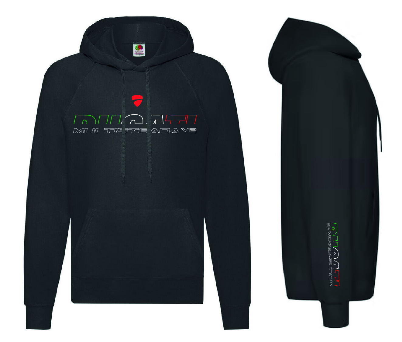 Felpa nera hoodieDucati multistrada