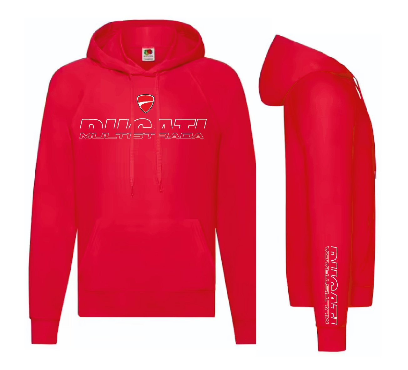 Felpa rossa personalizzata Ducati Multistrada Hoodie Sweatshirt