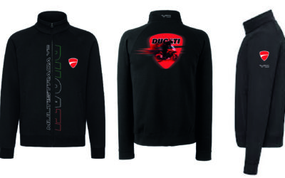 Felpa con zip nera personalizzata Ducati Sweatshirt