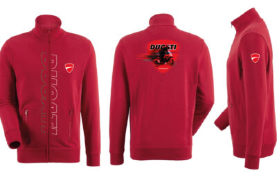 Felpa con zip rossa personalizzata Ducati Sweatshirt
