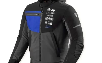 Giacca Moto Revit Haste H2O Black Blue jacket Man