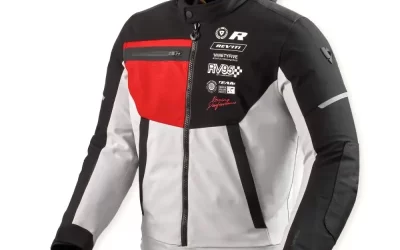 Giacca Moto Revit Haste H2O Black Red jacket Man