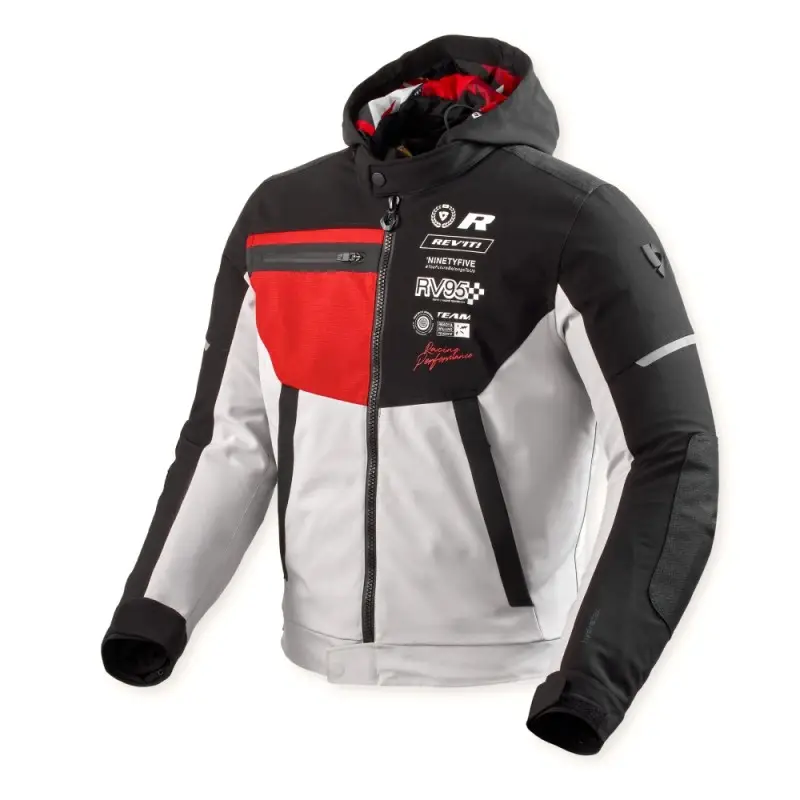 Giacca Moto Revit Haste H2O Black Red jacket Man