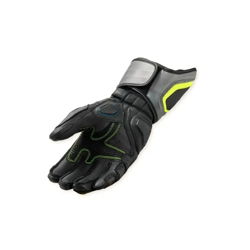 Guanti pelle Revit Quantum 3 Grey Neon Yellow gloves