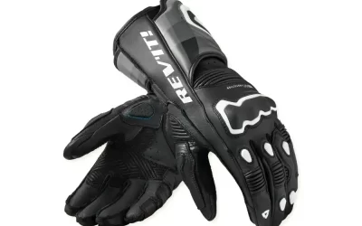 Guanti pelle Revit Quantum 3 Black White gloves