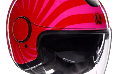Casco jet Agv Eteres TROPEA RED PINK helmet casque