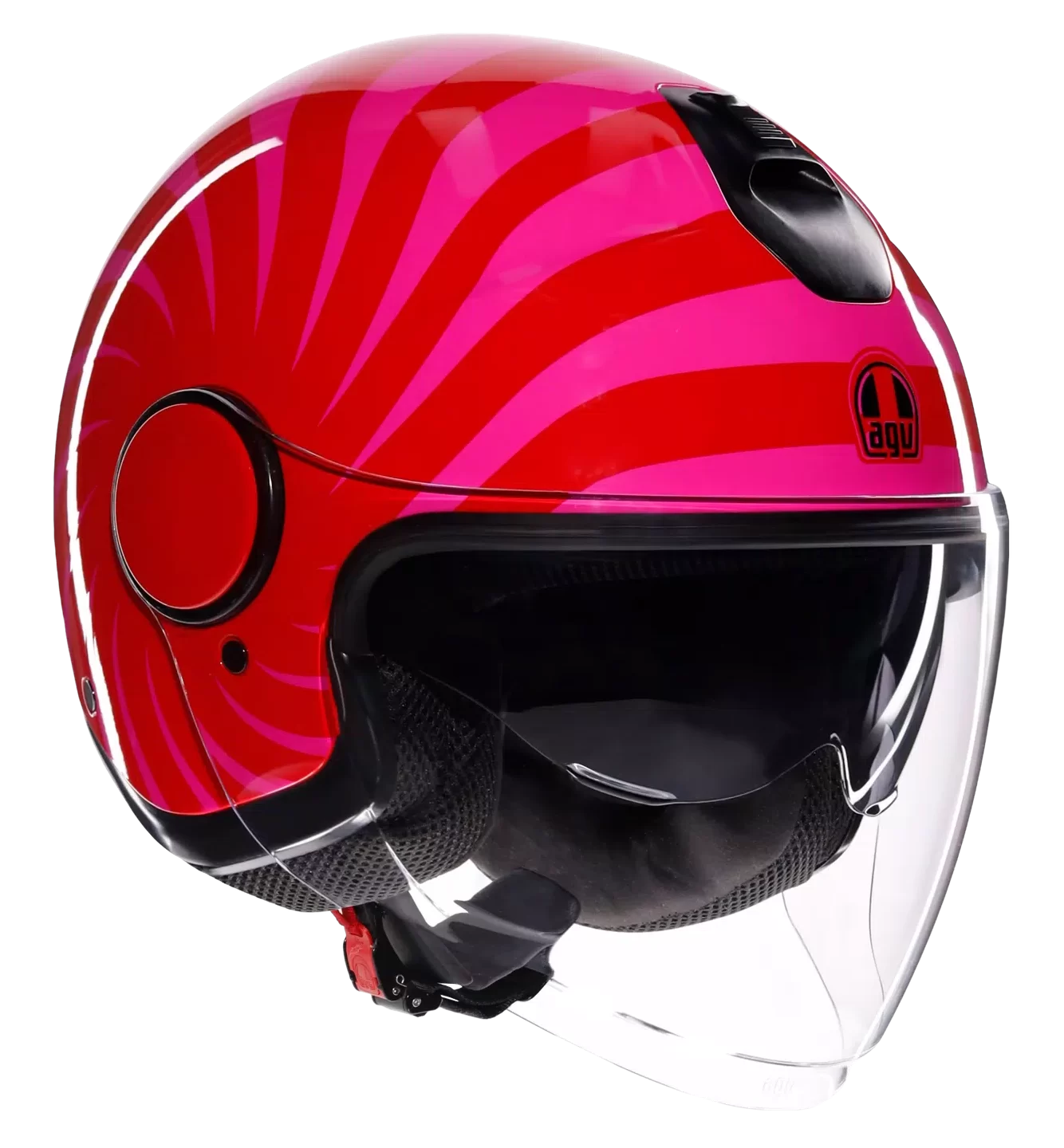 Casco jet Agv TROPEA ROSSO ROSA RED PINK helmet casque