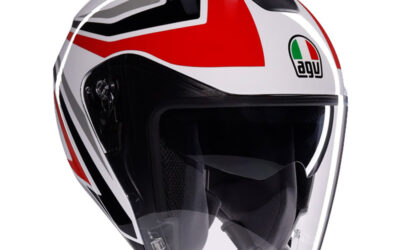 Casco Agv IRIDES TOLOSA WHITE GREY RED helmet casque