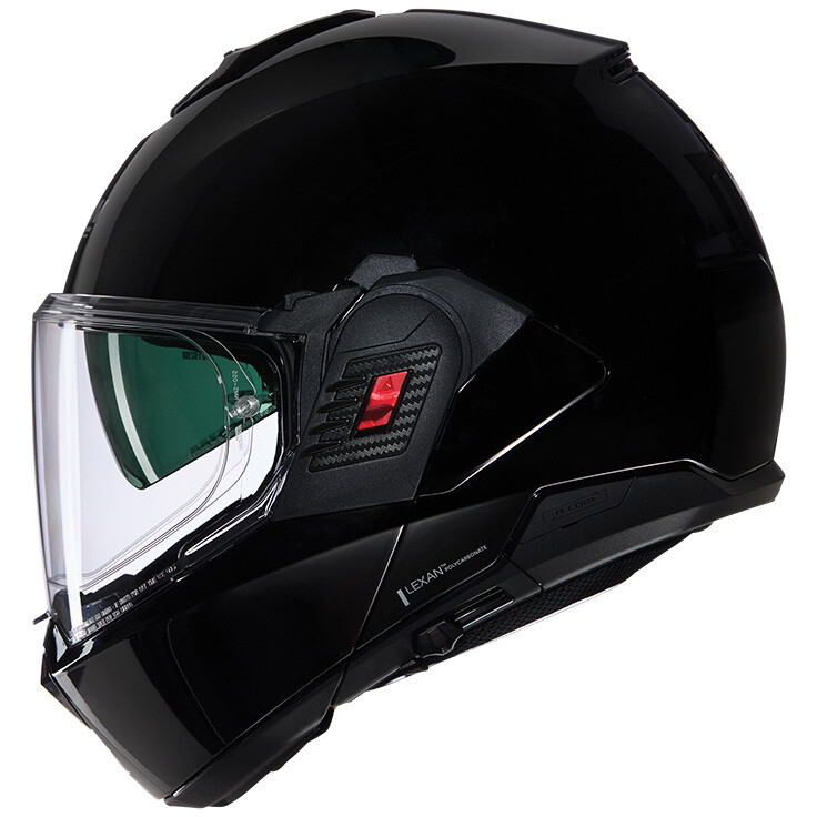CASCO moto Nolan N120-1 CLASSICO 301 NERO LUCIDO BLACK modulare REVERSIBILE moto flip back helmet casque