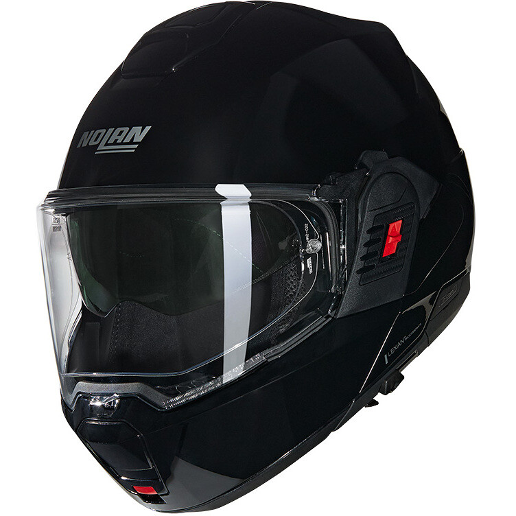 CASCO moto Nolan N120-1 CLASSICO 301 NERO LUCIDO BLACK modulare REVERSIBILE moto flip back helmet casque