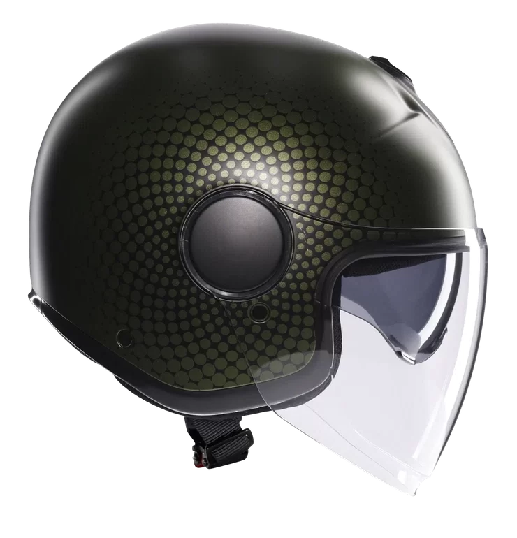 Casco jet Agv ANDORA VERDE NERO MATT GREEN BLACK helmet casque
