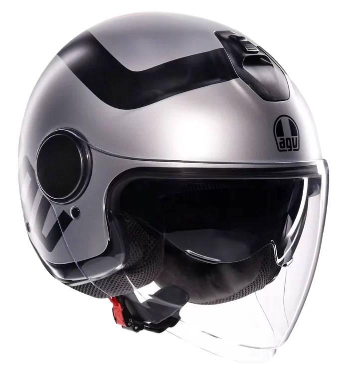 Casco jet Agv Eteres RIMINI MATT GREY BLACK helmet casque