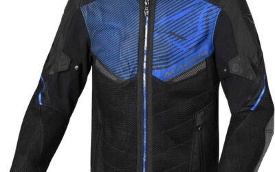 Giacca Moto Estiva Macna Foxter Nero Blu Uomo